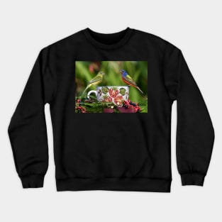 Painted Bunting Birds Crewneck Sweatshirt